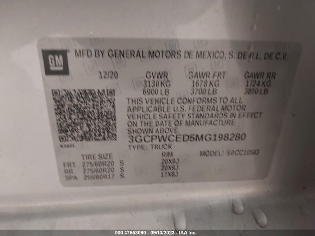 Chevrolet Silverado 1500 Lt 2021 3GCPWCED5MG198280 Image 9