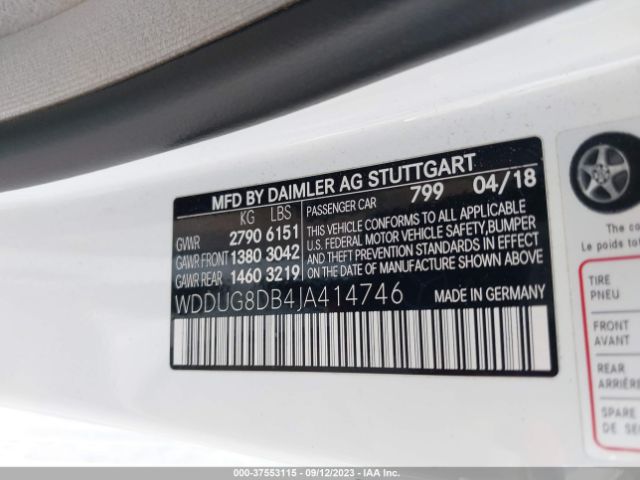 WDDUG8DB4JA414746 Mercedes-Benz S-class S 560