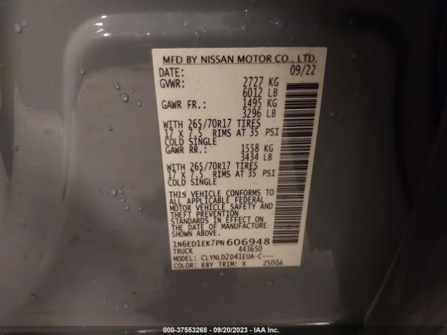 1N6ED1EK7PN606948 Nissan Frontier Pro-4x