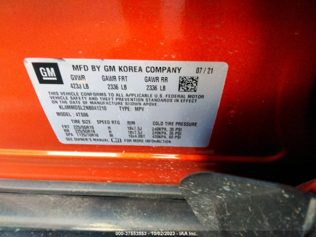 KL4MMDSL2NB041210 Buick Encore Gx Select