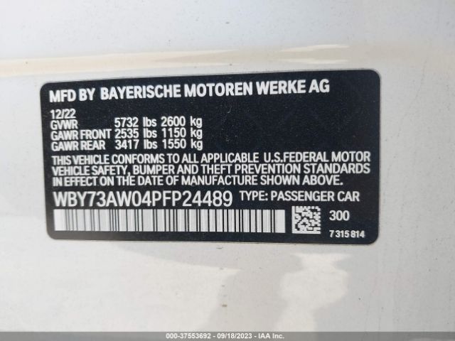 WBY73AW04PFP24489 BMW I4 Edrive40