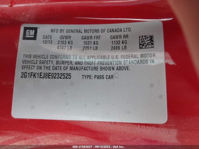 Chevrolet CAMARO SS 2014 2G1FK1EJ8E9232525 Image 15