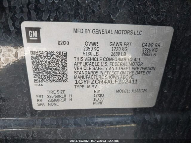 1GYFZCR4XLF102411 Cadillac Xt4 Fwd Premium Luxury