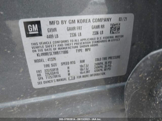 KL4MMESL1MB171886 Buick Encore Gx Select