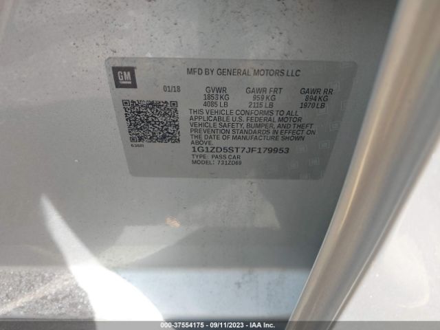1G1ZD5ST7JF179953 Chevrolet MALIBU LT