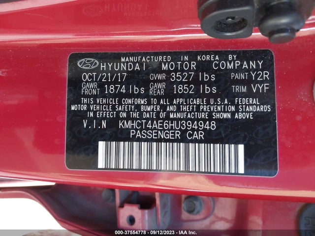 Hyundai ACCENT SE 2017 KMHCT4AE6HU394948 Image 9