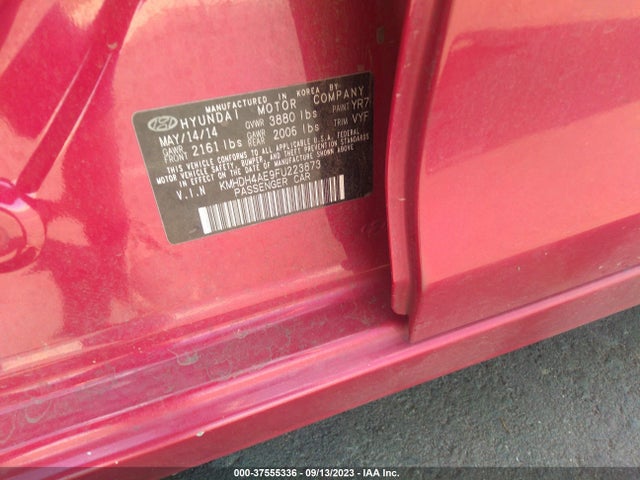 Hyundai ELANTRA SE 2015 KMHDH4AE9FU223873 Image 15