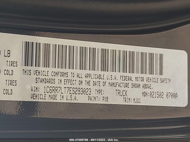 RAM 1500 2014 1C6RR7LT7ES293023 Image 9