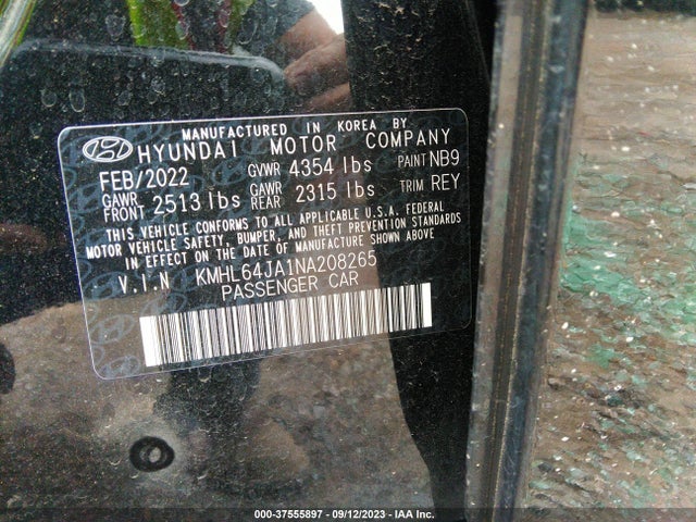 Hyundai SONATA SEL 2022 KMHL64JA1NA208265 Image 9