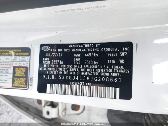 5XXGU4L38JG208661 KIA OPTIMA EX