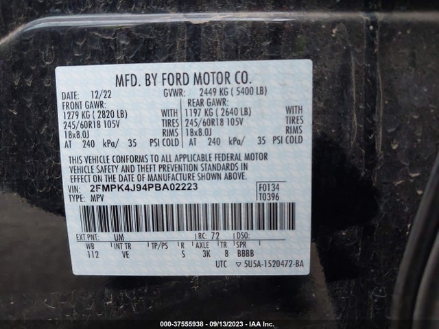 Ford Edge Sel/st-line 2023 2FMPK4J94PBA02223 Image 14