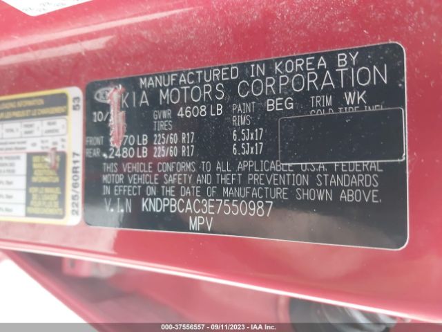 KNDPBCAC3E7550987 KIA Sportage Lx