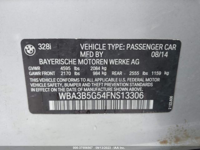 WBA3B5G54FNS13306 BMW 3 Series 328i Xdrive