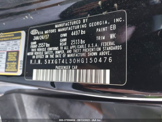 5XXGT4L30HG150476 KIA Optima Lx