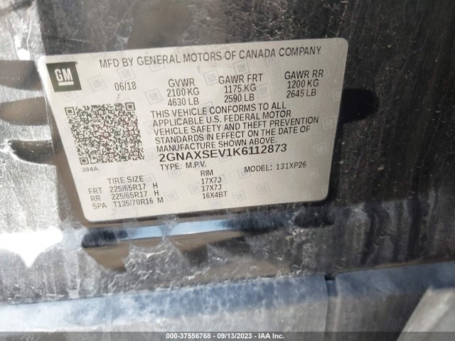 Chevrolet EQUINOX LS 2019 2GNAXSEV1K6112873 Image 9
