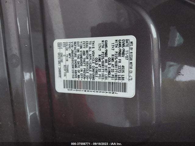 2008 NISSAN ROGUE SL VIN: JN8AS58V28W120150