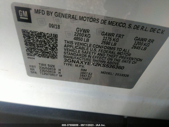 Chevrolet Equinox Premier 2019 3GNAXYEX2KS536360 Image 9