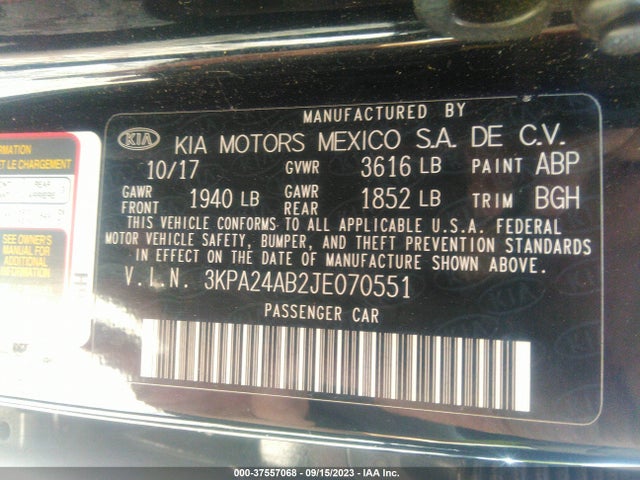 KIA RIO S 2018 3KPA24AB2JE070551 Image 15