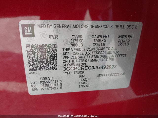 Chevrolet Silverado 1500 Lt 2018 3GCPCREC0JG492023 Image 9