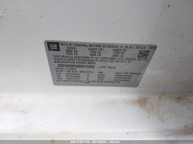 Chevrolet Silverado 1500 Ltz 2014 3GCUKSEC8EG313259 Image 9