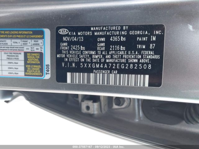 5XXGM4A72EG282508 KIA Optima Lx