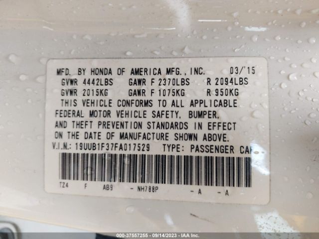 19UUB1F37FA017529 Acura TLX
