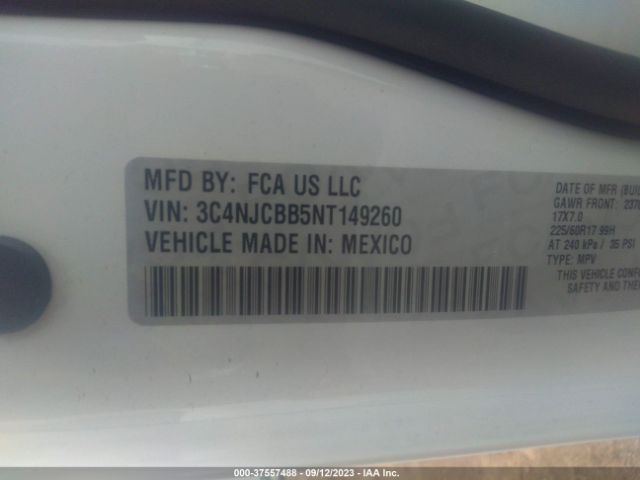 3C4NJCBB5NT149260 Jeep Compass Latitude