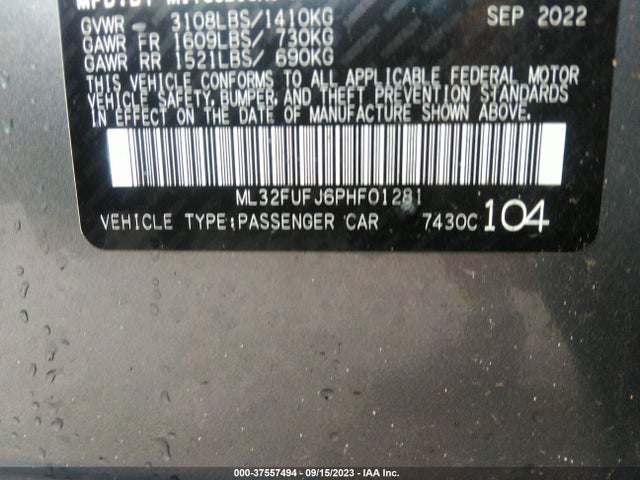 ML32FUFJ6PHF01281 Mitsubishi Mirage G4 Es/le/black Edition
