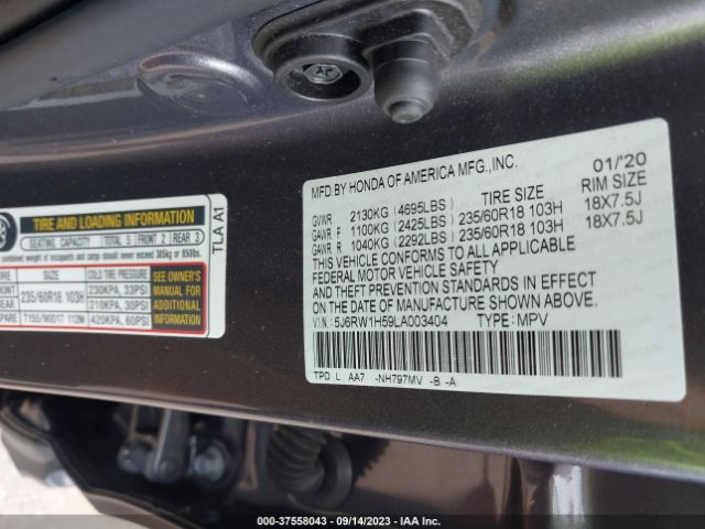 5J6RW1H59LA003404 Honda CR-V EX