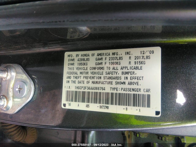 2010 HONDA ACCORD SDN 1HGCP2F34AA066764 Photo 8