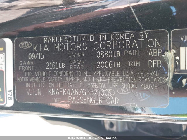 KIA FORTE LX 2016 KNAFK4A67G5521001 Image 9
