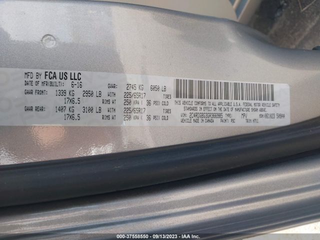 2C4RDGBG3GR366985 Dodge Grand Caravan Se