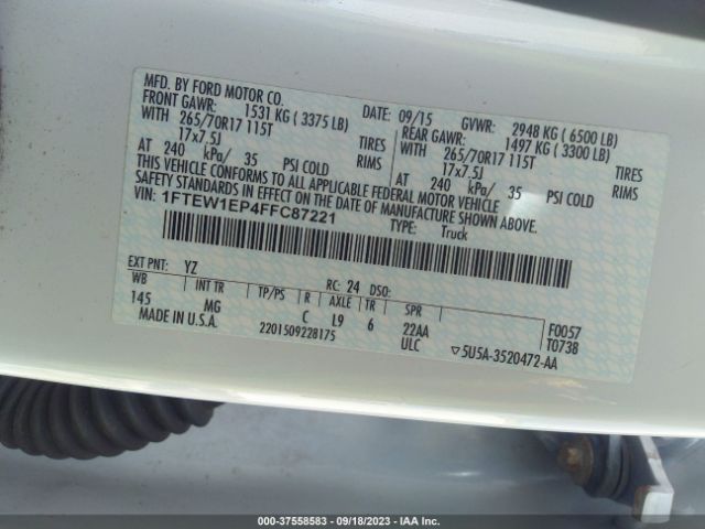 1FTEW1EP4FFC87221 Ford F-150 Xlt
