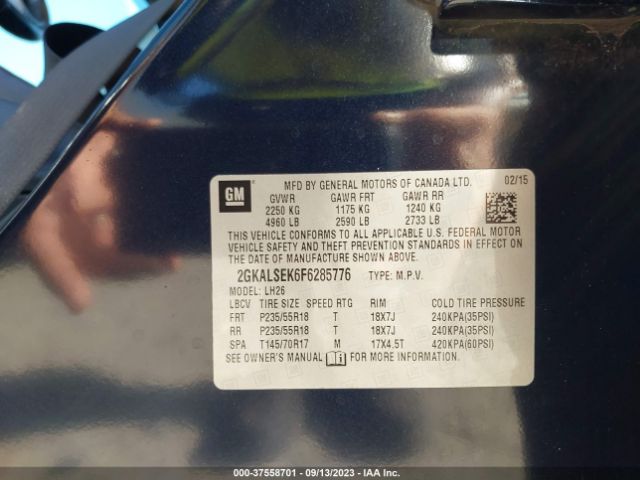 2GKALSEK6F6285776 GMC Terrain Slt