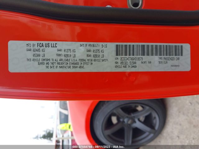 2C3CDXCT0GH318579 Dodge Charger Road/track