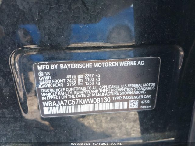 WBAJA7C57KWW08130 BMW 5 Series 530i Xdrive