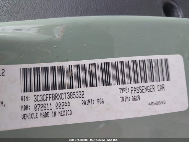 2012 FIAT 500 3C3CFFBRXCT385332 Photo 8