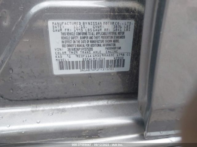 3N1AB7AP1FY375285 Nissan SENTRA SR
