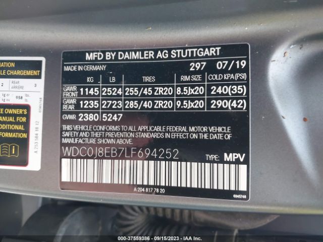 WDC0J8EB7LF694252 Mercedes-Benz Glc Glc 300