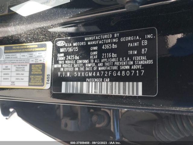 5XXGM4A72FG480717 KIA Optima Lx