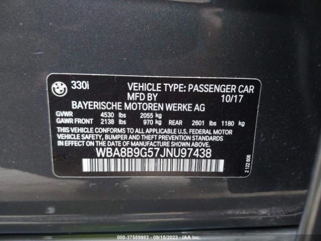 WBA8B9G57JNU97438 BMW 3 Series 330i