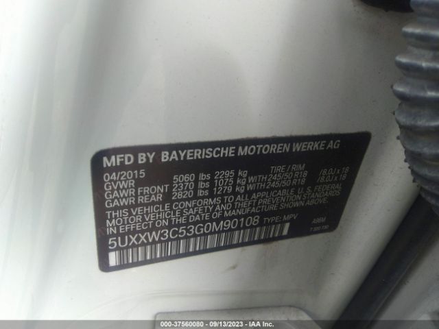 5UXXW3C53G0M90108 BMW X4 Xdrive28i