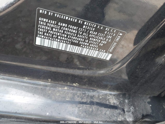 2013 VOLKSWAGEN JETTA GLI AUTOBAHN VIN: 3VW4A7AJ2DM259751