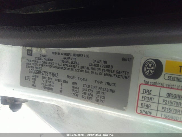 2012 CHEVROLET COLORADO 1GCCSBF97C8161542 Photo 8