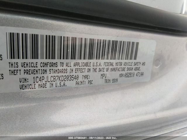 1C4PJLCB7KD203540 Jeep Cherokee Latitude