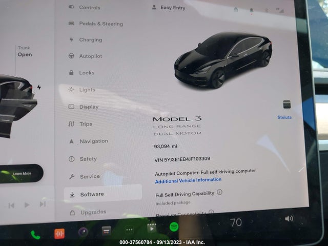 2018 Tesla 3, VIN: 5YJ3E1EB4JF103309
