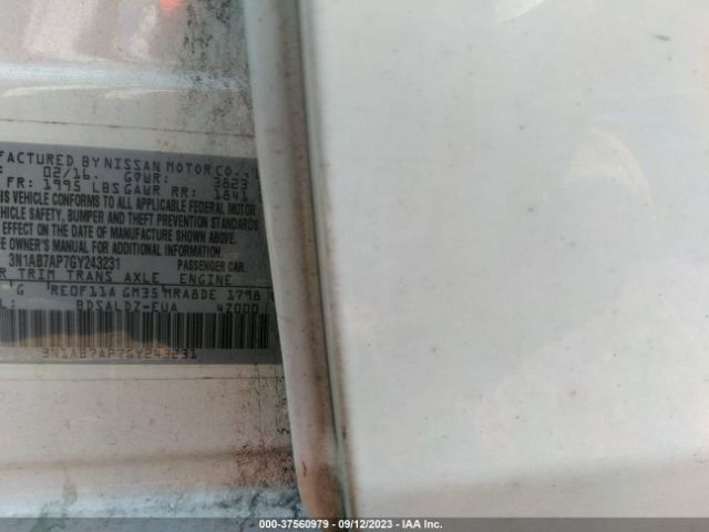 3N1AB7AP7GY243231 Nissan Sentra Sr/sl/s/sv/fe+ S