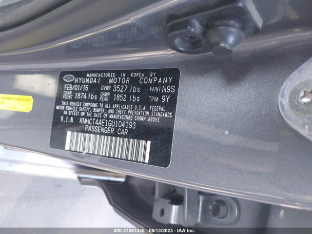 Hyundai ACCENT SE 2016 KMHCT4AE1GU104193 Image 16