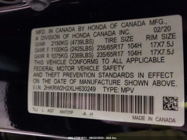 2HKRW2H2XLH630249 Honda CR-V LX