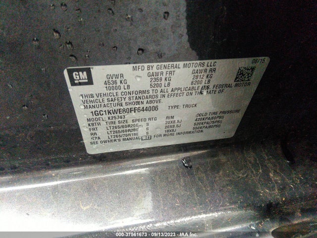 Chevrolet Silverado 2500hd Ltz 2015 1GC1KWE80FF644006 Image 9